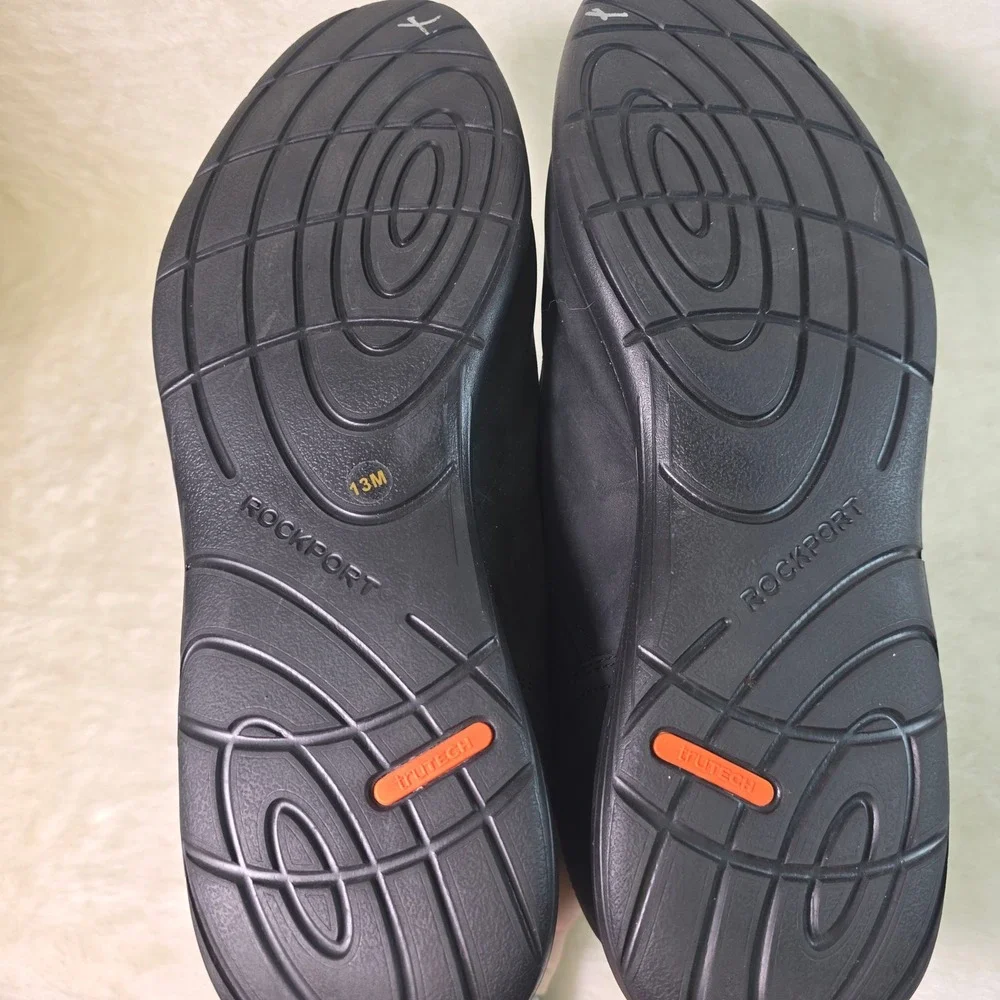 Rockport Garett Plain Toe Black Leather Oxford Shoes Mens 13M NEW